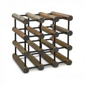 12 Wine Bottle Storage Rack w/ Driftwood Finish